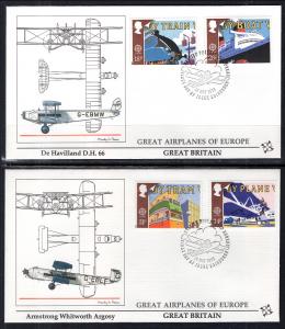 Great Britain 1213-1216 Europa Fleetwood Set of Two U/A FDC's