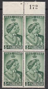 Gibraltar - 1948 Silver Wedding Issue Sc# 121 (7997)