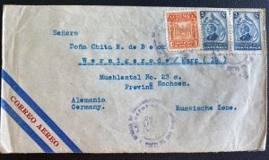 1946 La Reforma Guatemala Airmail Cover To Russian Zone Germany Clipper