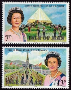 Isle of Man 1979 ,QE II Visit  MNH set # 154-155