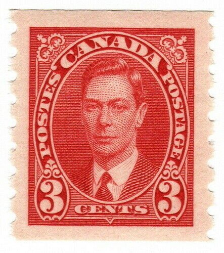 (I.B) Canada Postal : 3c Scarlet Coil (SG 370)