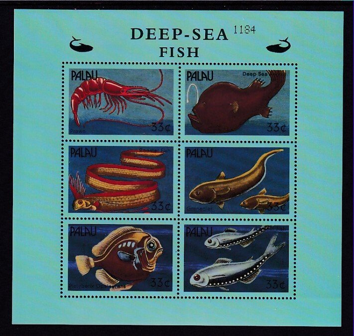 Palau 564 Fish Souvenir Sheet MNH VF