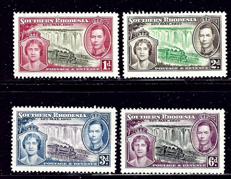 Southern Rhodesia 38-41 MNH 1937 KGVI Coronation    (ap1677)