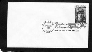 2956 Bessie Coleman, FDC no cachet