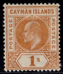 CAYMAN ISLANDS EDVII SG12, 1s orange, M MINT. Cat £32.