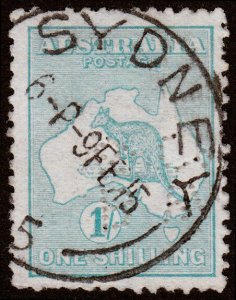 Australia Scott 10, Blue Green (1913) Used F, CV $22.50 M