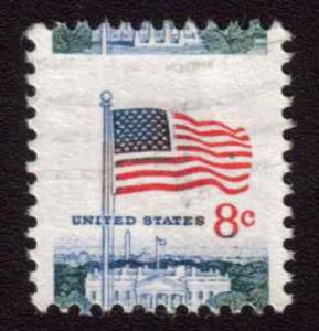 1338F NH Single, 8? Flag, Misperf n6219