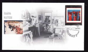 Canada-Sc#1916-stamp on FDC-Canadian Art-2001-