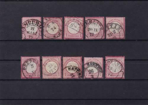 german empire 1872 used good postmark stamps cat £100+ ref r13973