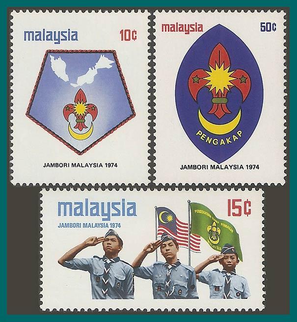 Malaysia 1974 Scout Jamboree, MNH 115-117,SG117-SG119