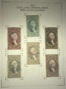 US R84c Used 1863 $2.50 Inland Exchange Revenue Collection SOTN 6 shades