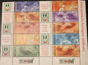 HUNGARY 2004. Folklore. Mini fold 10 stamps + 10 vignettes. Sc #3907. MNH-