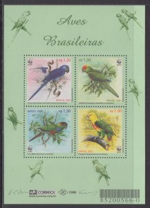 Brazil 2799 Birds Souvenir Sheet MNH VF