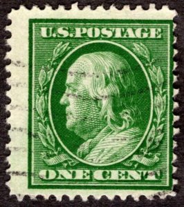 1908, US 1c, Franklin, Used, Sc 331