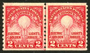 U.S. #656 MINT PAIR OG LH