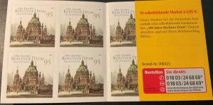 GERMANY 2005. Centenary Berlin Cathedral notebook. 10 autoad.MNH stamps-