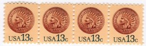 Scott #1734 Indian Head Penny Strip Block of 4 Stamps - MNH