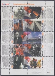 NETHERLANDS Sc # 1040a-j CPL MNH SHEETLET of 10 DIFF - MILLENNIUM HI-LITES