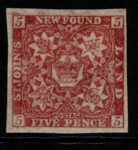 NEWFOUNDLAND SG19 1862 5d CHOCOLATE-BROWN MTD MINT