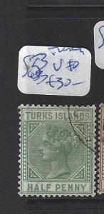 TURKS ISLANDS  (P0107B)   QV 1/2D  SG 53   VFU