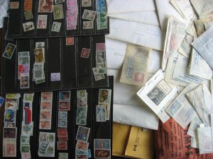 WW boxlot hoge podge of stamps in glassines, envelopes etc worth a look!  