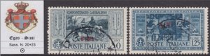 Italy Egeo Simi - Sassone n.20+23 Garibaldi used