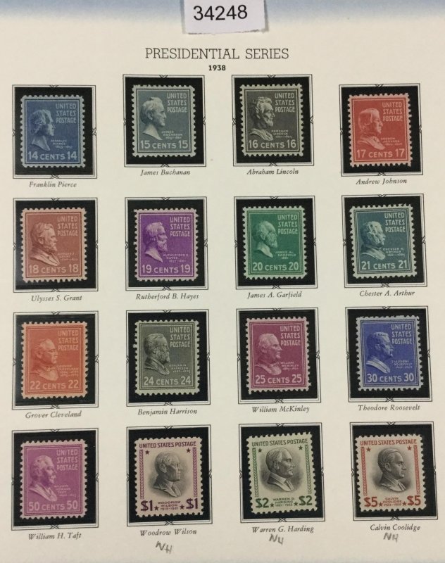 US Stamps 1938 Mint OG H/NH Collection LOT 34248 United States