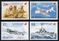 ST. KITTS - 1995 - End of WWII, 50th Anniv - Perf 4v Set - Mint Never Hinged