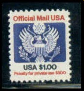 #O132    $1.00  OFFICIAL MAIL  MINT  VF NH  O.G