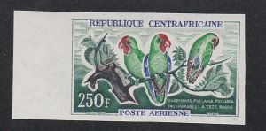 Central Africa # C8, Birds, IMPERF, Mint NH,
