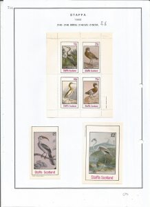 STAFFA - 1982 - Birds - Sheets - Mint Light Hinged - Private Issue