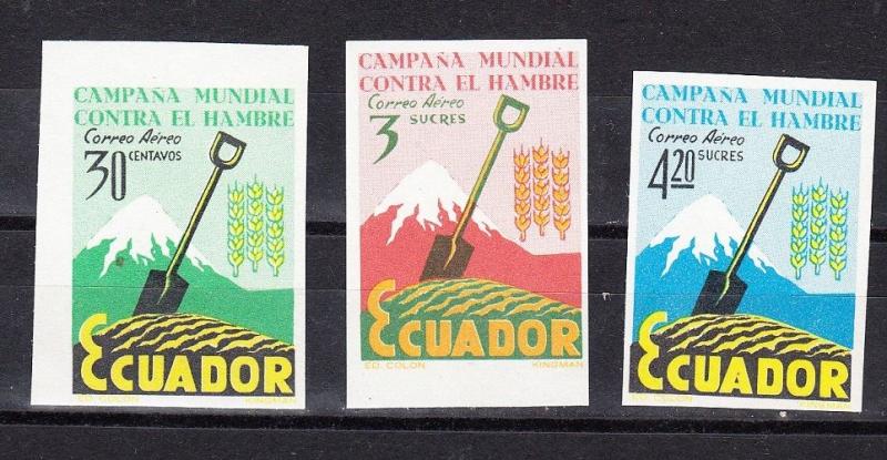 Ecuador Scott C398-C400 Mint NH imperf (Catalog Value $32.50)