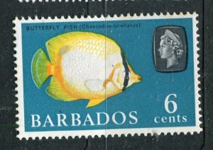 BARBADOS; 1965 early QEII Marine Life issue fine Mint 6c. value