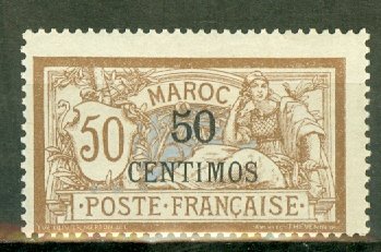 B: French Morocco 20 mint CV $67.50