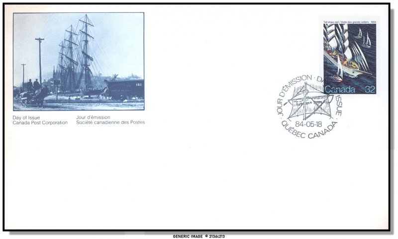 Canada FDC #1012 - Tall Ships Regatta (1984) 32¢