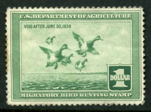 US Scott RW4 Scaup Duck  Stamp Mint NH