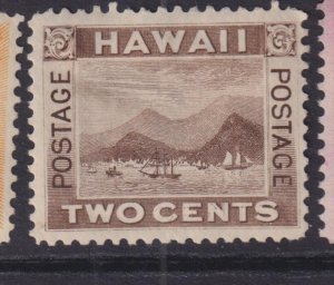 HAWAII, 1894 2c. Brown, heavy hinged.