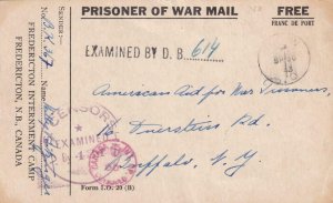 1943, German POW held Frederiction, New Brunswick, Canada, See Remark (C4516)