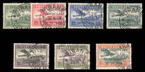 Albania C15-21, $382.50, 1928 Vlone-Brindisi, used