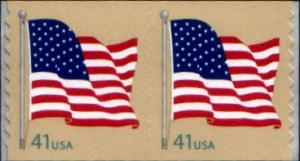 Scott 4186 Flag 41 Cent EF MNH Pair