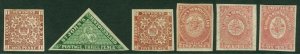 Newfoundland 1857-1864 Imperf issues. SG 1,11,13,17,18 & 20. Fresh mounted...