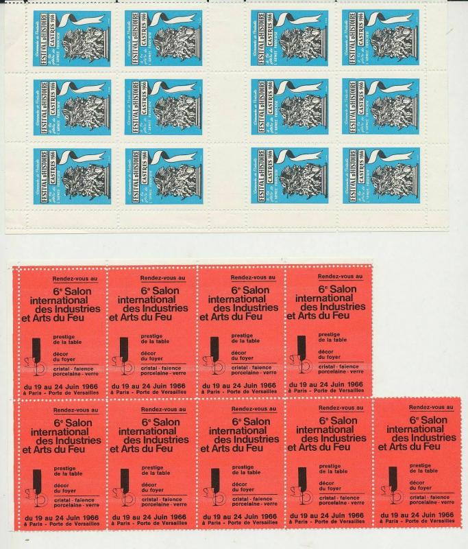 Usa France Cars Television Expo Cinderella Blocks Sheets MNH (Appx 250)KR828