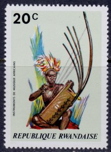 Rwanda, 1973, African Musical Instruments, 20c, MNH**