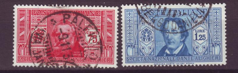 J13941 JLstamps 1932 italy used #274-5 famous people