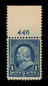 VERY AFFORDABLE GENUINE SCOTT #264 VF-XF MINT OG NH 1895 BLUE PLATE #446  #11703