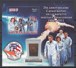 Mali, 2011 issue. Challenger Mission, Space s/sheet. ^