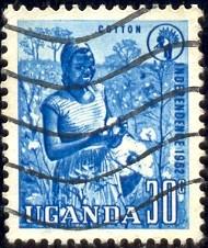 Cotton Growing, Uganda stamp SC#87 used