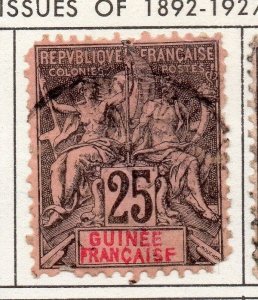 French Guinea 1890s Early Issue Fine Used 25c. 193442