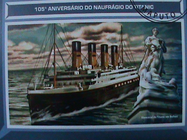 ​MOZEMBIQUE--2017- 105TH ANNIVERSARY-SINKED OF TITANIC-CTO- SHEET VF LAST ONE