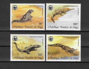 CONGO 1987 WWF SG 1058/61 MNH